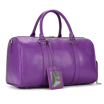 Genuine Leather Travel Bag For Men Women