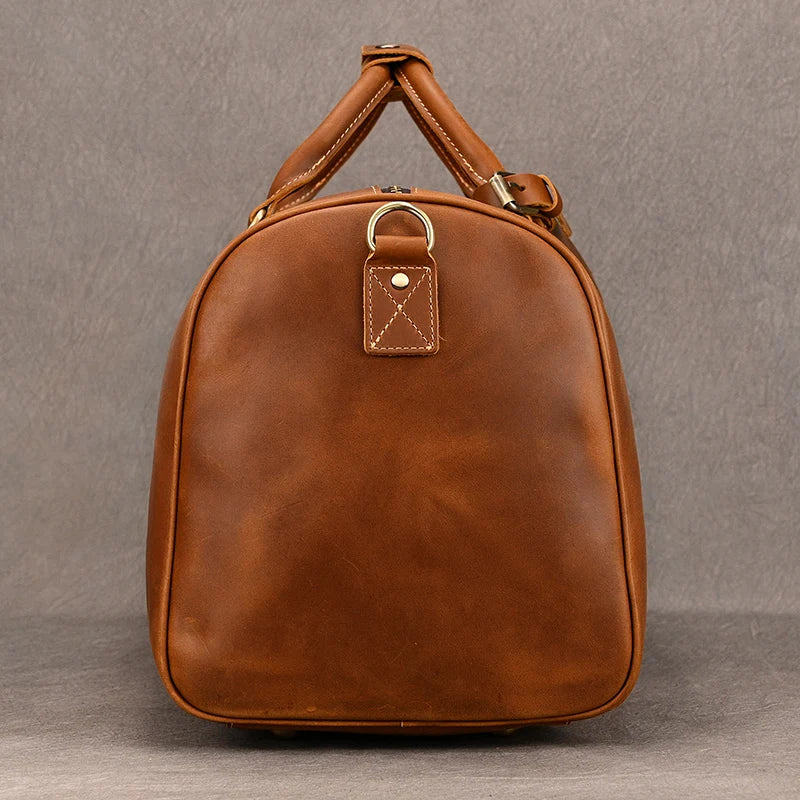 Genuine Leather Travel Bag For Men Women