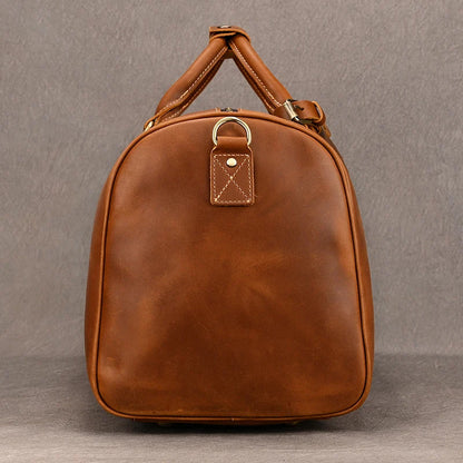 Genuine Leather Travel Bag For Men Women