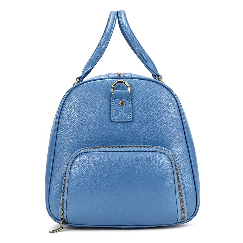 Genuine Leather Travel Bag For Men Women