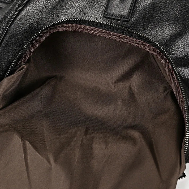Genuine Leather Travel Bag For Men Women