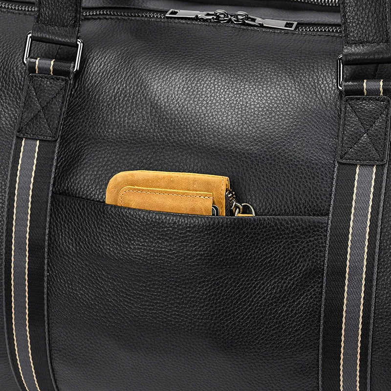 Genuine Leather Travel Bag For Men Women