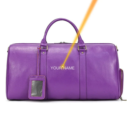 Genuine Leather Travel Bag For Men Women