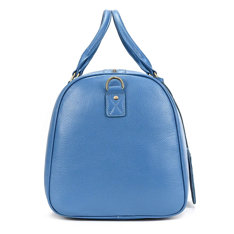 Genuine Leather Travel Bag For Men Women