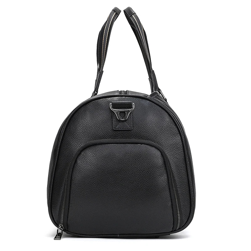 Genuine Leather Travel Bag For Men Women