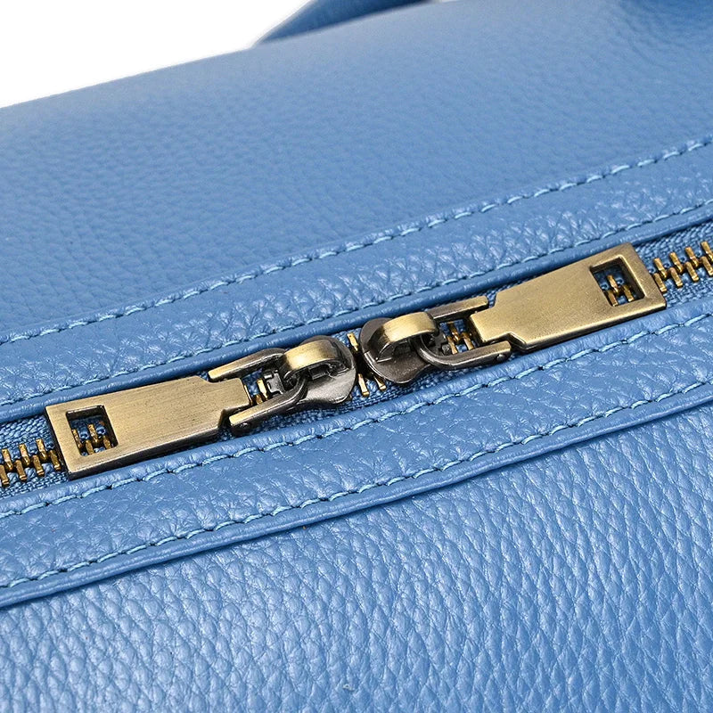 Genuine Leather Travel Bag For Men Women