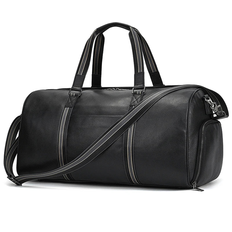 Genuine Leather Travel Bag For Men Women