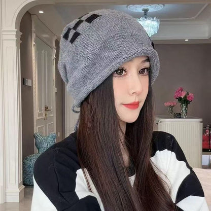 Women's Autumn And Winter Fashionable All-match Wool Knitted Hat