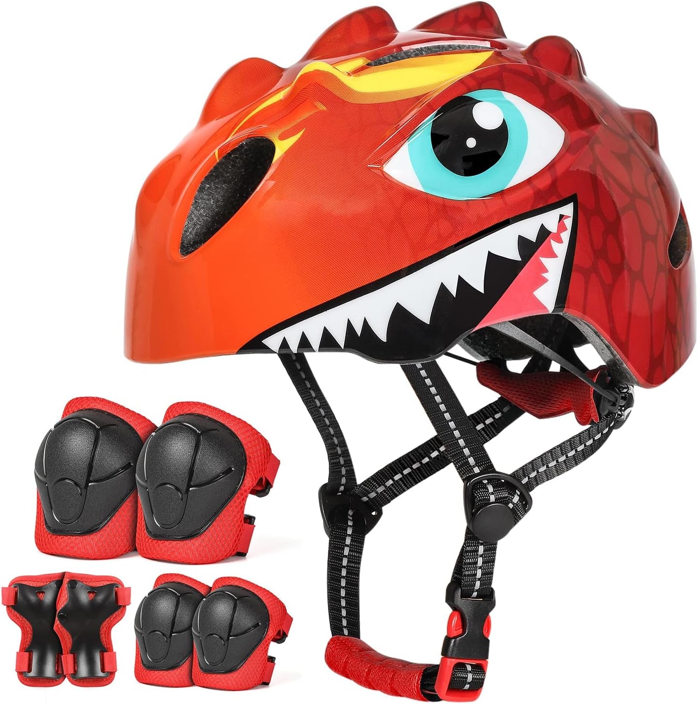Kids Bike Helmet with Cute 3D Cartoon Design for Cycling Roller Skating Scooting Lightweight Sports Safety Helmet for Ages 3-8 Boys Girls with Size Adjustable