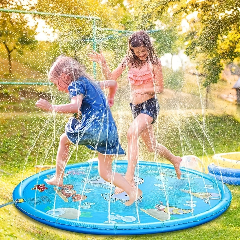 Snowmen Inflatable Splash Pad For Kids, PVC Water Play Mat