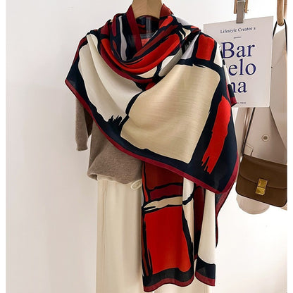 Color Matching Fashion Scarf Scarf Thin Warm Scarf Talma