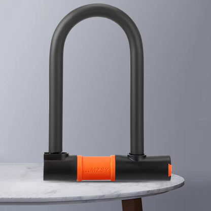 Bike U Lock Portable Mountain Road Bike Padlock Anti-Theft Safety Bike Lock Dustproof with 2 Keys Bicycle Accessories