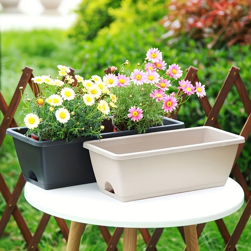 Window Box Planter with Drainage Holes and Trays