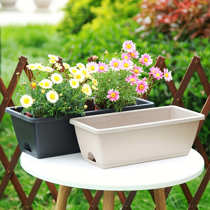 Window Box Planter with Drainage Holes and Trays