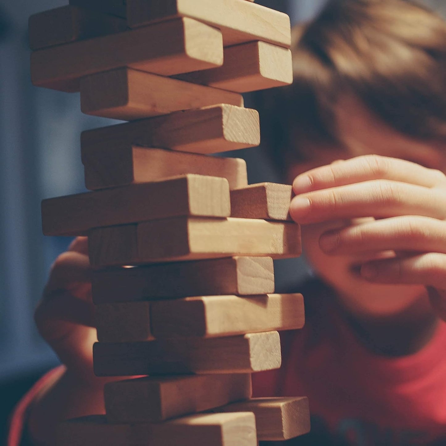 WOODBLOCK COLOURED & WOODEN TOWER BLOCKS GAME