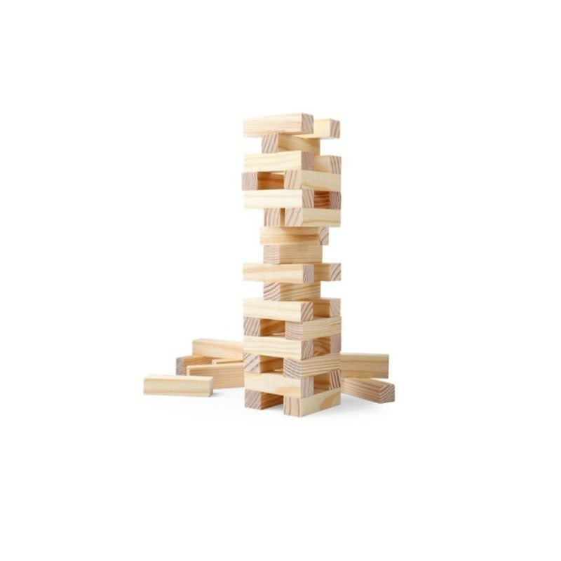 WOODBLOCK COLOURED & WOODEN TOWER BLOCKS GAME