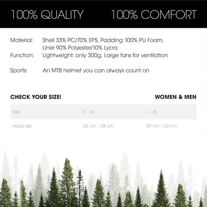 | Mountainbike-Helmet | Enduro Trail MTB All-Mountain | Vents for Ventilation & Cooling, Size Adjustment System, Safety Standard EN1078 | Trailfinder Helmet Split | Adult