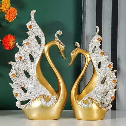 Modern Swan Handicraft Statue for Decor