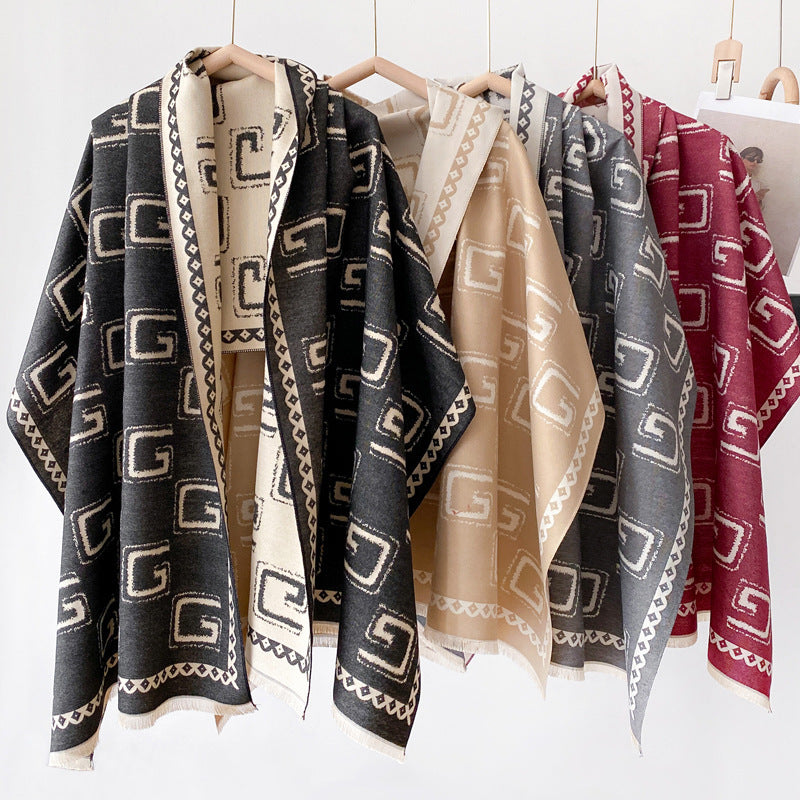 Warm Cashmere-like Thick Shawl Long Wild Scarf