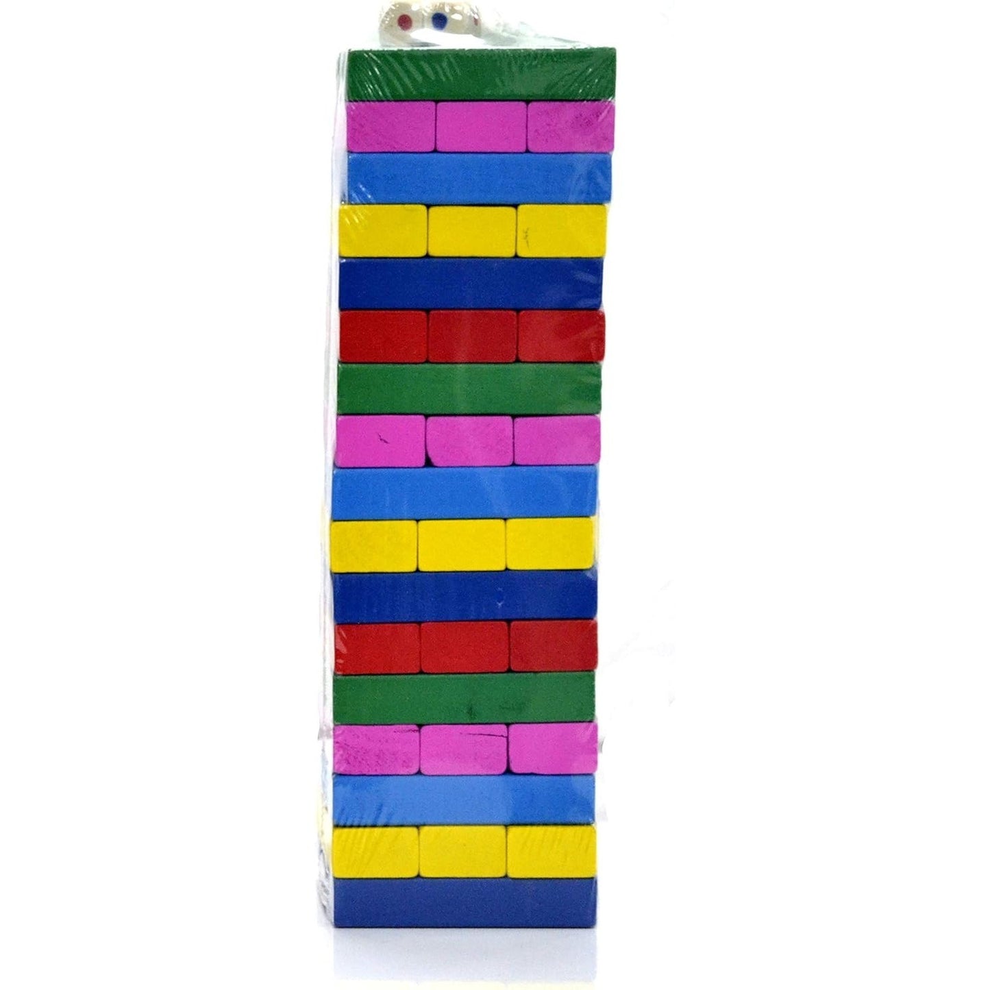 WOODBLOCK COLOURED & WOODEN TOWER BLOCKS GAME