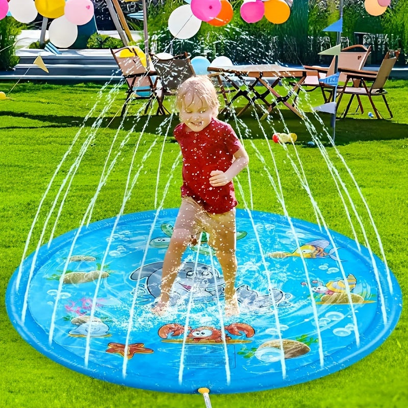 Snowmen Inflatable Splash Pad For Kids, PVC Water Play Mat