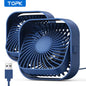 USB Desk Fan,[2Pack]Strong Airflow&Quiet Operation Mini Personal Fan,3 Speed Wind Small Fan,360°Rotatable Table Cooling Fan