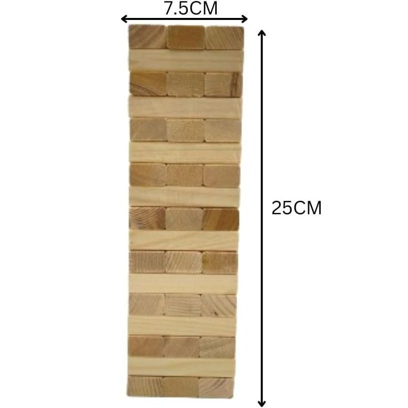 WOODBLOCK COLOURED & WOODEN TOWER BLOCKS GAME