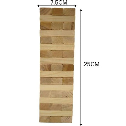 WOODBLOCK COLOURED & WOODEN TOWER BLOCKS GAME