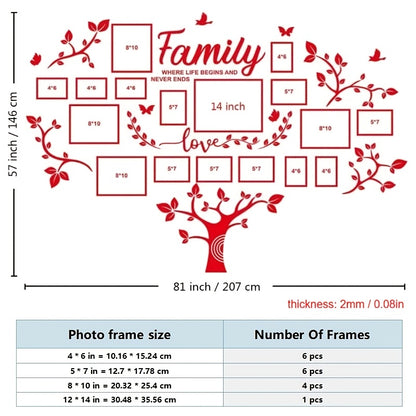 Acrylic 3D Photo Frame Tree