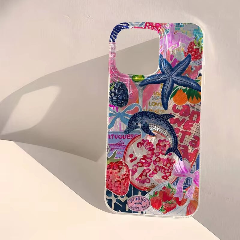 Seaside Scenery Wave Beach Pattern Phone Casefor Iphone 15 16 14 13 12 11 Pro Max 16E XS XR Max 7 8 16 plus SE2 Shockproof Cover