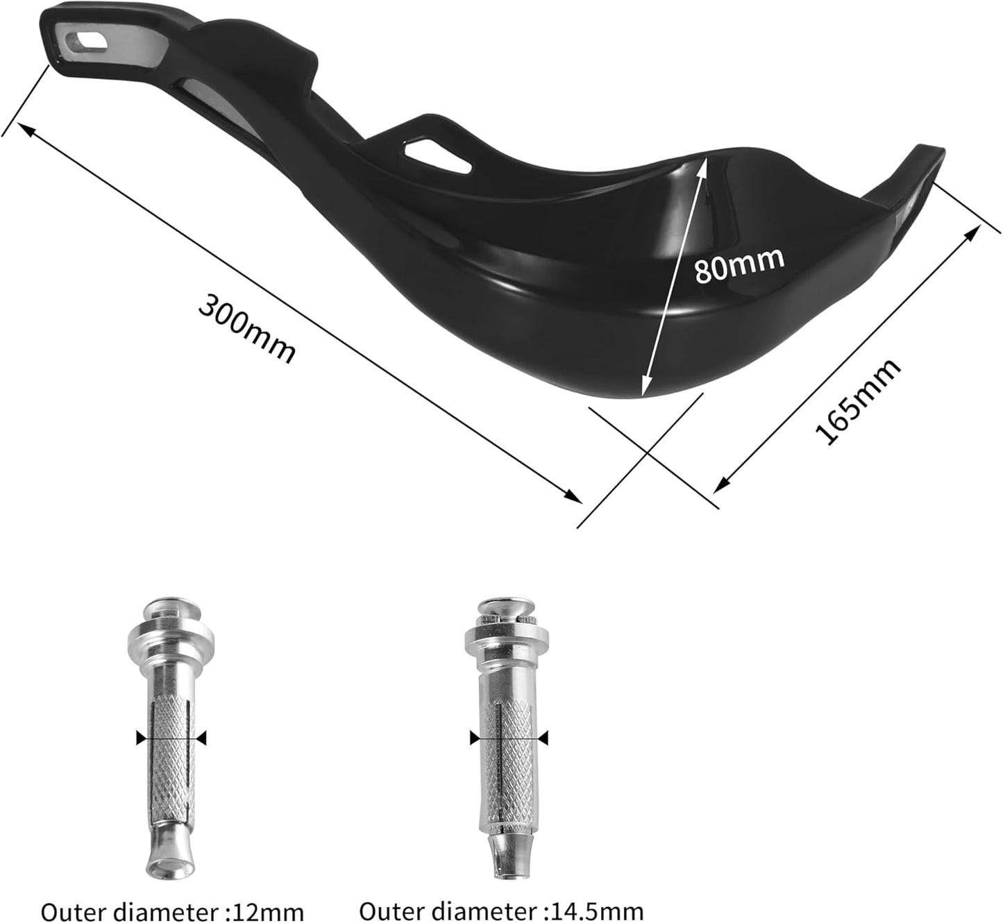 Motorcycle 22Mm 7/8 Inch Universal Handguards for off Road Dirt Pit Bike Enduro Motocross ATV YZ450F YZ125 YZ250F CRF150F CRF450R KX250F CRF250L KLR650 LTZ400 TTR125 - Black