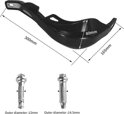 Motorcycle 22Mm 7/8 Inch Universal Handguards for off Road Dirt Pit Bike Enduro Motocross ATV YZ450F YZ125 YZ250F CRF150F CRF450R KX250F CRF250L KLR650 LTZ400 TTR125 - Black