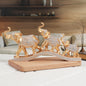 Elegant Resin Elephant Figurines on Golden Base